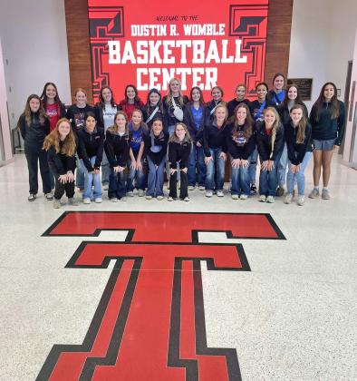 LADY PATRIOTS ATTEND PRACTICE Members of the Valley girls basketball squad were able to sit in on a practice session for the Texas Tech Lady Raiders on Friday. | COURTESY PHOTO