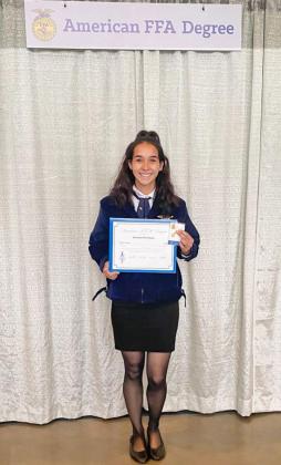 Perryman earns prestigious American FFA degree