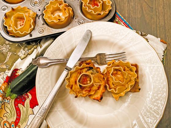 VEGGIE VERSION Combining mushrooms, zucchini, onion, and garlic provides a good texture and seems “beefy” without the cholesterol and fat. | ANGELINA LaRUE PHOTO