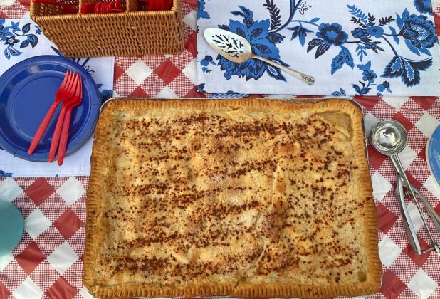 A SHEET PAN COBBLER will feed a crowd, and it is well received with a scoop of vanilla ice cream. | ANGELINA LaRUE PHOTO