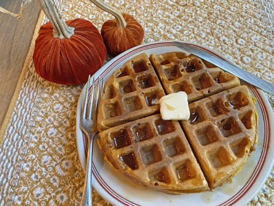 BATTER UP! This particular waffle batter is chalked full of superfood ingredients, beginning with the pumpkin and cinnamon. | ANGELINA LaRUE PHOTO