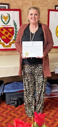 NEW MEMBER of Gamma Eta Chapter of DKG is Candace Zarate of Spur.