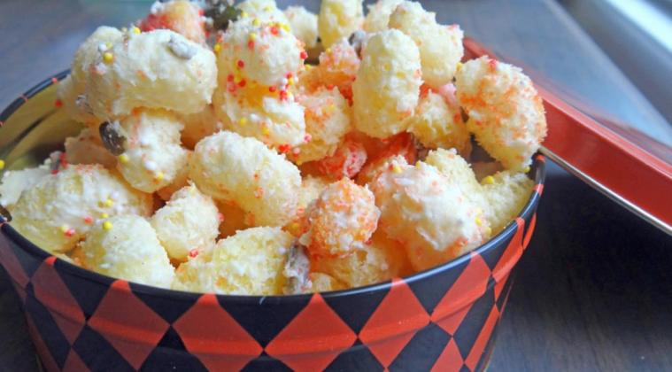 MAKE SOME TO KEEP AND SHARE This easy, celebratory snack is delicious at home, or for handing out to trick-or-treaters. | ANGELINA LARUE