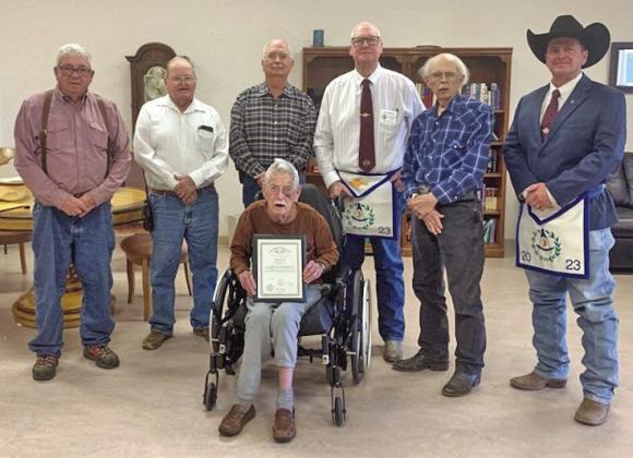 Marshall honored for 60 years with Matador Masonic Lodge