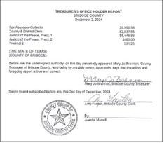 Briscoe Commissioners swear in officials, approve cyber security training in recent meetings