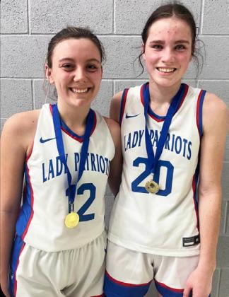 VALLEY HONORS Reese Cruse, #12, left, was selected All Tournament at the Childress Tournament, and Trinity Schlueter, at right, was named MostValuable Player. | COURTESY PHOTO