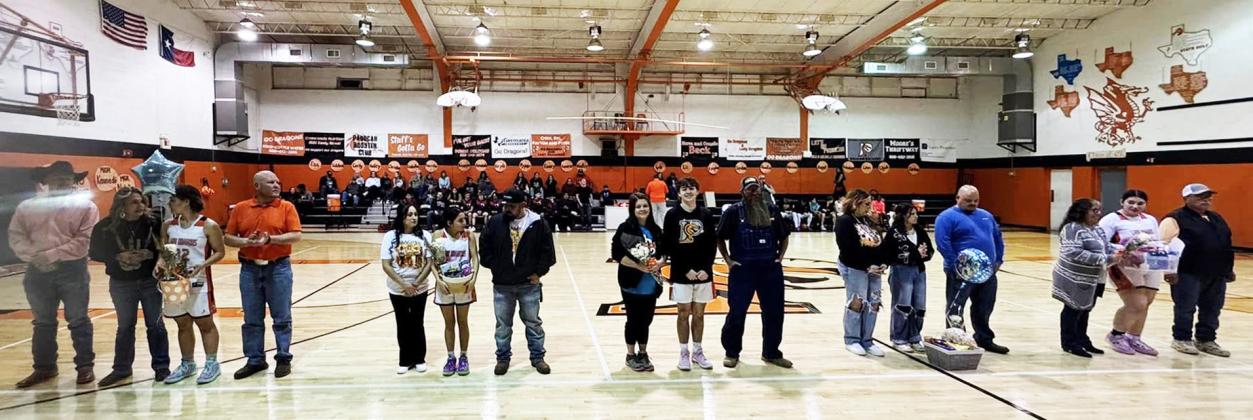 PADUCAH SENIOR NIGHT Friday night the Paducah Dragons recognized their senior basketball boy and girls and also honored their 2024-25 Miss Basketball, Paige Gonzales, and Mr. Basketball, Jacob Keasler. | COURTESY PHOTOS