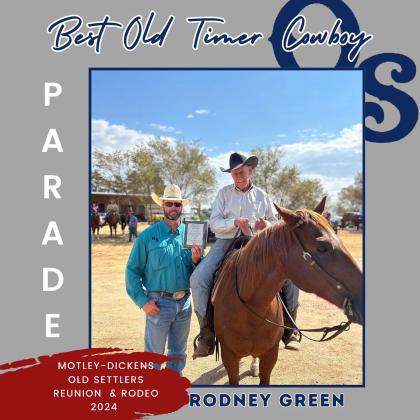 Best Old-Time Cowboy in Parade, Rodney Green