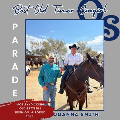 Best Old-Time Cowgirl in Parade, Joanna Smith