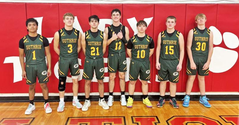 TOURNEY HONORS The Guthrie boys basketball were the Electra Tournament boys runner-up, going 3-1 on the weekend. Zane Moore and Kaleb Green were named to the All-Tournament team. | COURTESY PHOTO