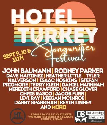 Hotel Turkey to hold Songwriter Festival Sept. 9-11