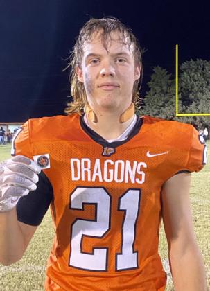 Senior HagenTucker of the Paducah Dragons varsity football team was selected Sticker Player of the Week by Texas 1A Fan. | TEXAS 1A FAN