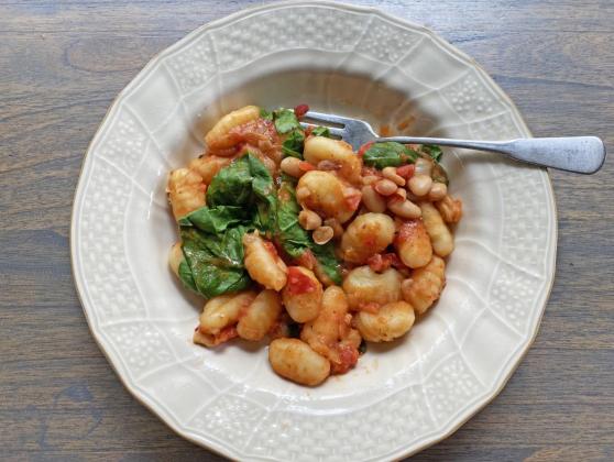 POTATO GNOCCHI CAN BE MADE GNOCCHI FROM SCRATCH, BUT THE CONVENIENCE OF THE PREMADE VERSION CAN’T BE BEAT.