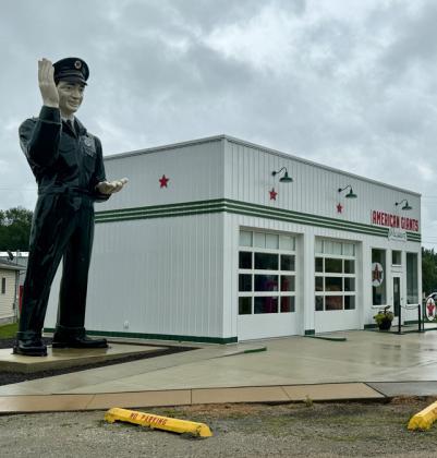 IN ATLANTA, ILLINOIS (one of 19 Atlantas in the U.S.), the newly opened American Giants museum tells the story of roadside advertising figures from Muffler Men to Paul Bunyan, to Big Boy and the Esso Tiger. Photo ops abound.