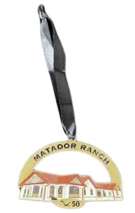 Staff of the Matador Ranch announced last week the a Christmas ornament for purchase, featuring its historic headquarters building. The three-inch gold-plated, etched ornament with attached black ribbon displays the Matador Ranch Headquarters House built in 1917, which is still standing and used as the headquarters office and ranch manager house. It’s available for $15 at https:// matadorranch.myshopify.com. | COURTESY PHOTO