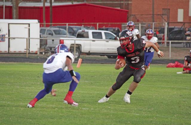 MOTLEY FALLS The Motley County Matadors lost to the Knox City Greyhounds 60-12 at home last week.This week the Matadors host the Spur Bulldogs. | COURTNEY MENDOLA PHOTO
