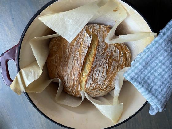 PEASANT AND PLEASANT With a soft center and crisp edges, this simple Dutch oven bread is delicious—also a really easy way to get started for those interested in baking fresh bread. | ANGELINA LaRUE PHOTO