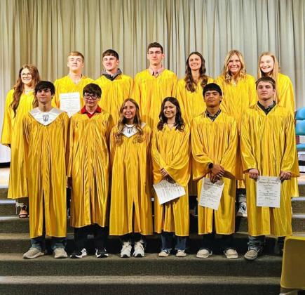 GUTHRIE NHS INDUCTION Last week Guthrie High School held its annual induction ceremony for the National Honor Society. | COURTESY PHOTO