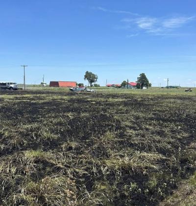 A GRASS FIRE outside of Silverton Sunday afternoon was quickly contained. | COURTESU PHOTO