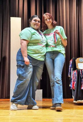 ALL STAR CAST April Fernandez and MaKayla Perkins were named “All-Star Cast” at District One Act Play in Sudan Monday, Feb 27. | COURTESY PHOTO