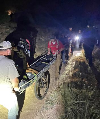PARK HIKERS RESCUED Five hikers were brought out from the steep Haynes Ridge trail at Caprock Canyons State Park after dark Saturday. | COURTESY PHOTOS