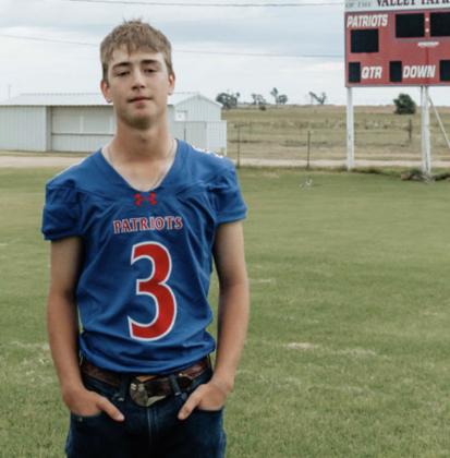 VALLEY SENIOR COOPER LAMB was named Texas Six-Man Coaches Association Division 1 Region 2 All-Region Honorable Mention Kicker for the 2025 football season. | COURTESY PHOTO