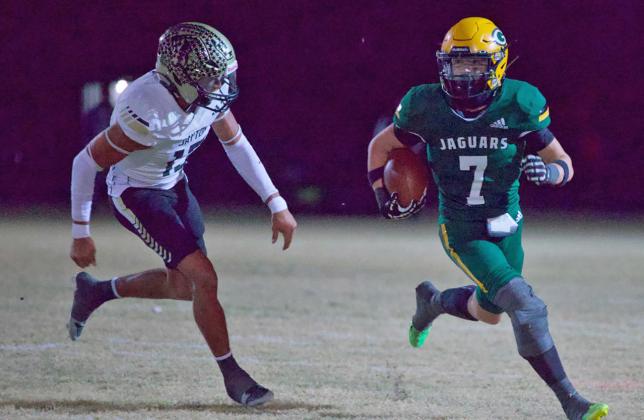 GUTHRIE SENIOR KALEB GREEN was namedTexas Six-Man Coaches Association Division 2 All-State Honorable Mention Defensive Lineman for the 2025 football season. | SHERI BATY PHOTO