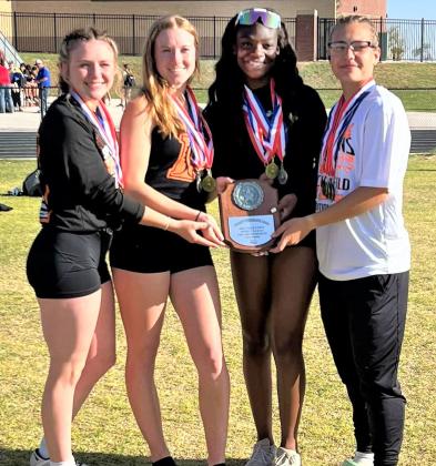 REGIONAL BOUND The Paducah girls track team advanced in 7 events to the Regional Meet which will be held April 27 and 28 at South Plains College in Levelland. | COURTESY PHOTO