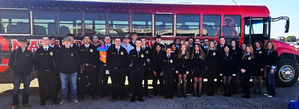 GREENBELT HONORS 31 Motley County students headed to part in FFA competition at the district leadership development contest Nov. 10 in Memphis. | COURTESY PHOTO