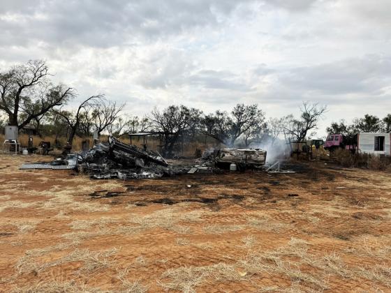Two campers at Turkey Hunting Camp a total loss.