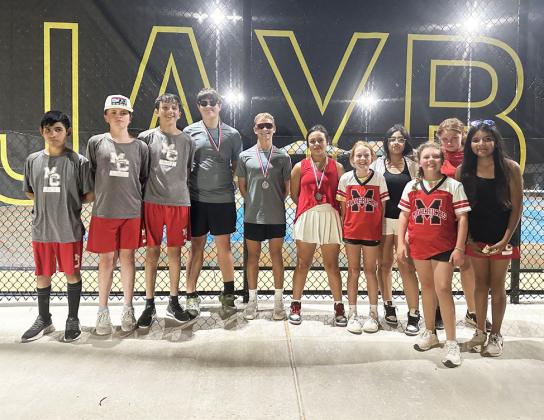 MOTLEY JH TENNIS HONORS The Motley County junior high tennis team competed last week at district and brought home the following honors: Brynleigh Chavez, 2nd place, girls singles; Caleb Cates and Culley Lawrence, 2nd place, boys doubles. | COURTESY PHOTOS