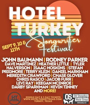 Hotel Turkey launches first-ever Songwriter Festival Sept. 9-11