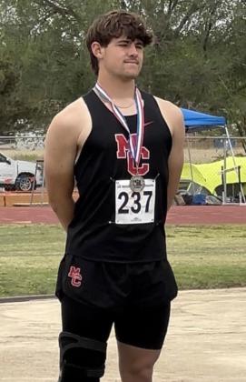 STATE-BOUND Kody Cates, a Motley County senior, punched his ticket to State in the discus finishing 2nd in the Regional track meet last week. | COURTESY PHOTO
