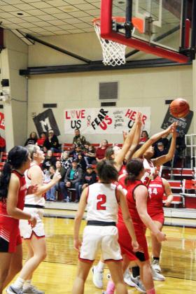 MOTLEYWINS The Motley County boys and girls varsity basketball teams hosted Patton Springs last week.The Lady Matadors defeated Patton Springs 41-38, but the boy varsity team, the Matadors, fell short 62-59. | COURTESY PHOTOS