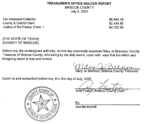 Briscoe commission appoints new JP at July meeting
