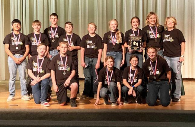 GUTHRIE OAP Guthrie JH OAP received 2nd place at District competition last week. Rodie Sanders and Scrappy Trevino were honored with BestTechnical Crew. Receiving Honorable Mention All-Star Cast were CJWinslow, GageWorthington, Sierra Jones and Quinton Jones. All-Star Cast awards went to Ella Long, Baleigh Denton, Clay Hodges and Shaylee Jouett. Congratulations go to the cast and crew of ”The Curious Savage.” | COURTESY PHOTO