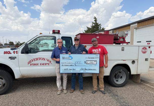 FUNDS FOR FIREFIGHTERS were donated by Tulia-based Mid-Plains Communications to volunteer fire departments throughout its service area. | COURTESY PHOTOS