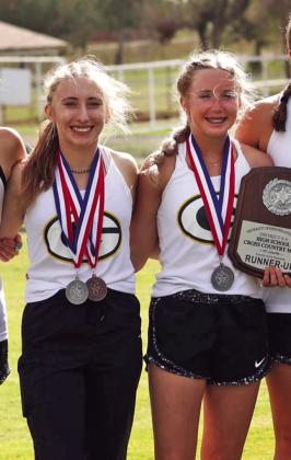 Congratulations go to Guthrie XC athletes Jaydee Foster (12th place) and Lyndee Foster (14th place). Round Rock, here they come! | COURTESY PHOTO