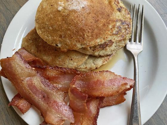 GLUTEN-FREE Corn masa pancakes are incredibly rustic and pair very well with pure maple syrup. | ANGELINA LaRUE PHOTO