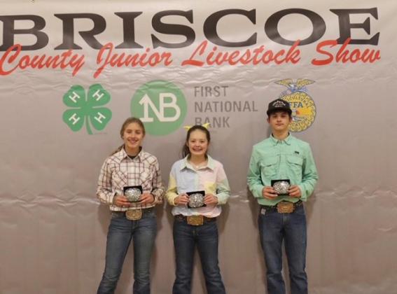 HARTLEE BATTEY INTERMEDIATE BEEF SHOWMAN, KOLLINS BROCK JR. BEEF SHOWMAN AND TRIPP CARLISLE SR. BEEF SHOWMAN