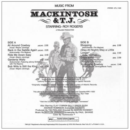 WAYLON &amp;amp; WILLIE The soundtrack for "Mackintosh and T.J." featured songs by Willie Nelson and Waylon Jennings. | COURTESY GRAPHIC