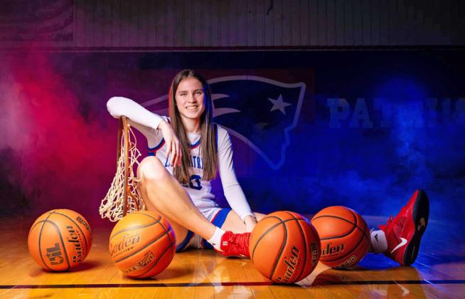 ALL-REGION Trinity Schlueter and Savannah Carerra were recently named to the Texas Associate of Basketball Coaches All-Region Team. | COURTESY PHOTOS