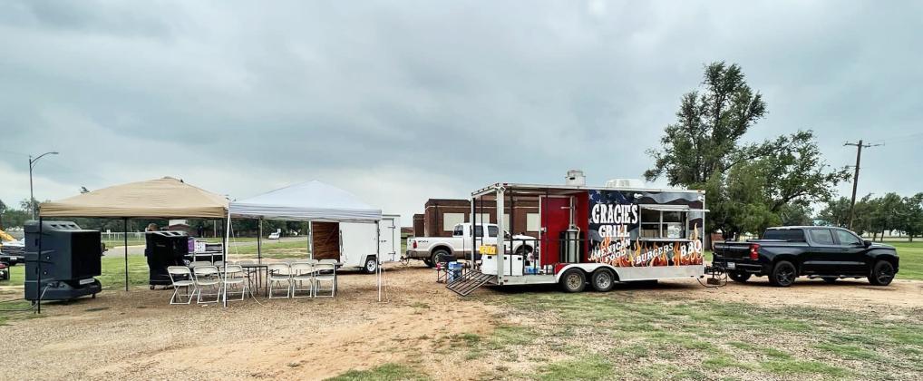 GRACIE’S GRILL HELPING Within hours of last week’s tornado hitting Matador, Gracie’s Grill of Quitaque posted that they were headed to the hard-hit town the next day to help provide meals for victims, volunteers and first responders. They drove their truck all over Matador serving meals to all who needed them. Bison Café, also of Quitaque, responded within hours to help feed everyone who was in Matador. | COURTESY PHOTOS