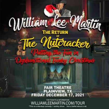 Comedian William Lee Martin presents The Return of the Nutcracker at Plainview’s Fair Theater Dec. 17