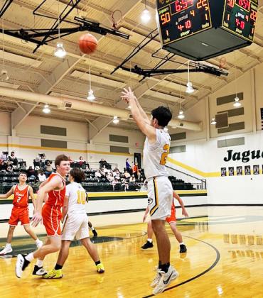 JAG BASKETBALL Guthrie senior Zane Moore in action at the Roddy Shipman Classic.