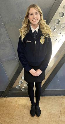 FIRST PLACE IN HEAT 1 Silverton FFA’s Ansley Sanders placed 1st in her heat at the Texas Tech Invitational and 3rd at the Lubbock Cooper Invitational LDE contests. | COURTESY PHOTO