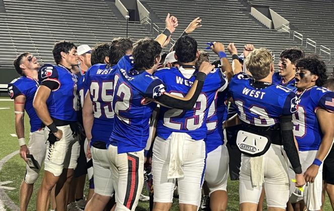 CAPROCK ALL-STARS Athletes from Caprock Country schools celebrated the 71-12 victory of the West over the East in Saturday night’sTexas Six Man Coaches Association All-Star game inWichita Fall Saturday night. See more coverage throughout this edition. | RUSS MORRIS