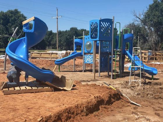 TURKEY PARK Turkey residents have been fundraising to reach a goal of $150,000 to qualify for a matching grant from Texas Parks andWildlife. As of last week,Turkey was at $140,000 and work was underway on the park. | COURTESY PHOTOS