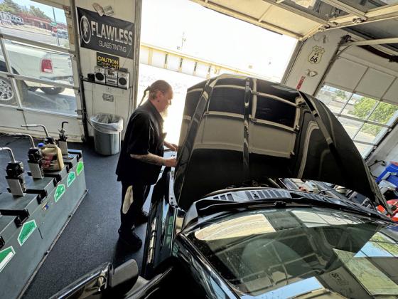 BLACKBEAUTY, our F-150, gets a much-needed wash, oil change, and tire service at a friendly shop in Kingman, Arizona.