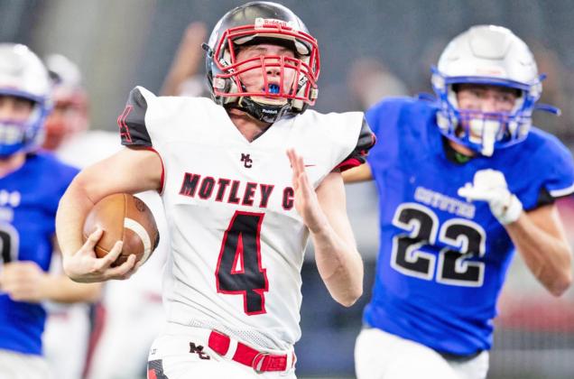 RECORD-SETTER RETURNS Running back Jake Richards, who set the state single-season rushing record as a sophomore in 2019, only to miss six games in 2020, is back this fall for the Motley County Matadors. | COURTESY PHOTO